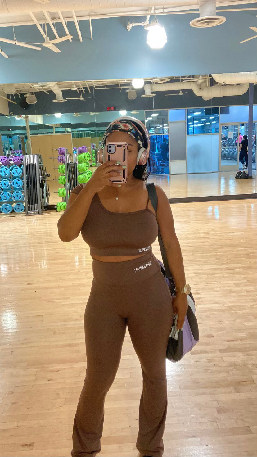 Brown Sugar One Shoulder Bra Top