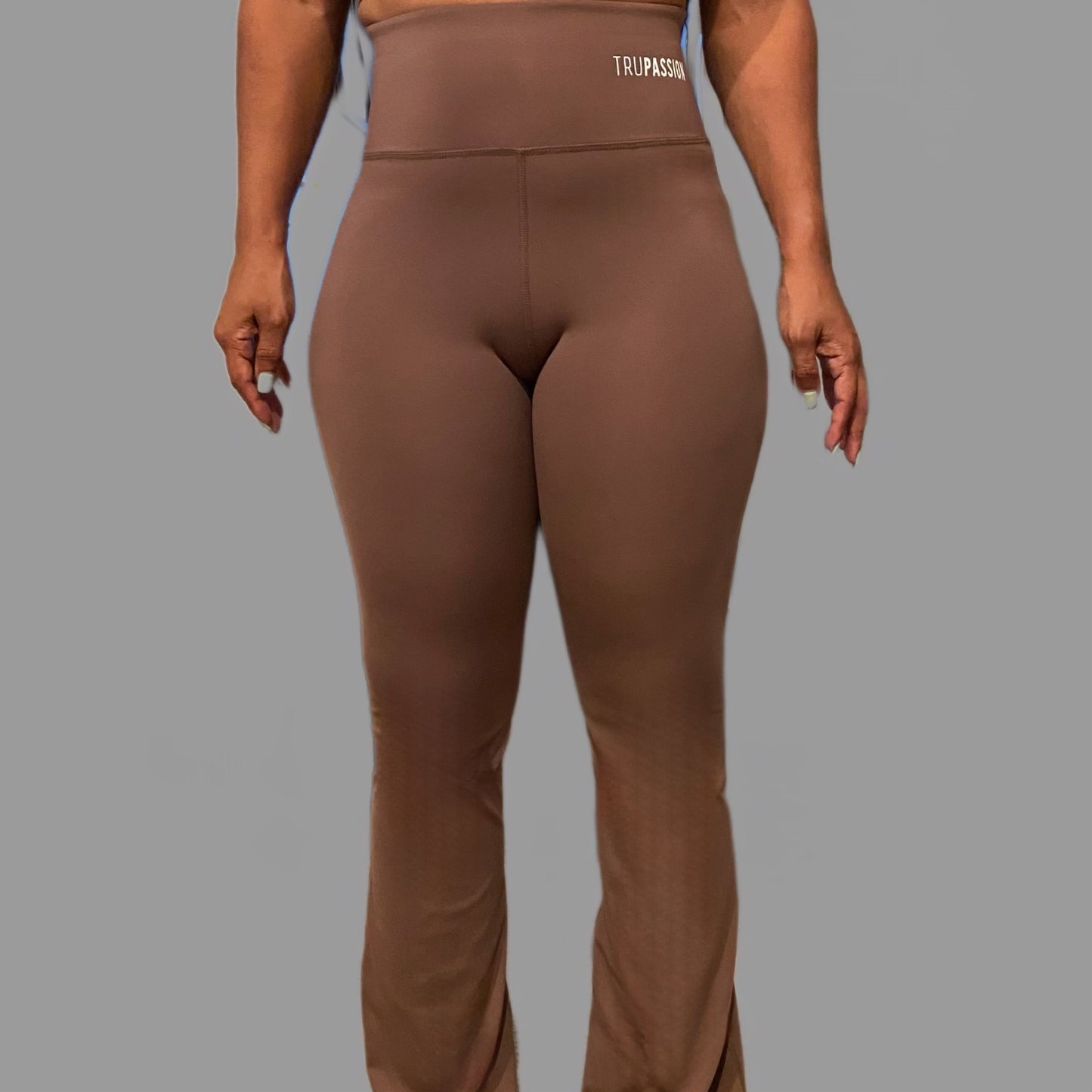 Brown Sugar High-Waisted Flare Leggings